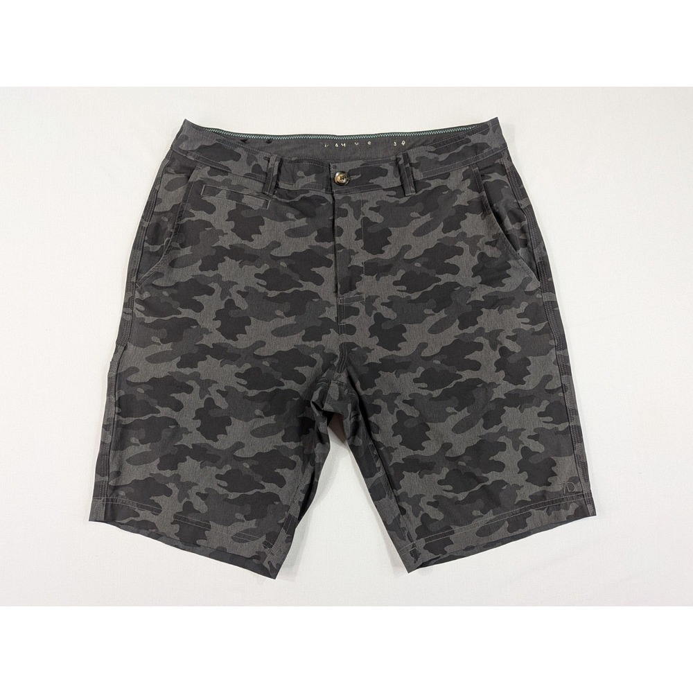 7 Diamonds Mens Cloudbreak Performance Camo Shorts Black Gray STS1271 Size 34